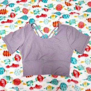 Lilac active crop top M